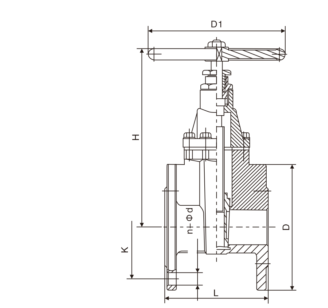 黃銅法(fa)蘭閘閥(fá)(圖1)