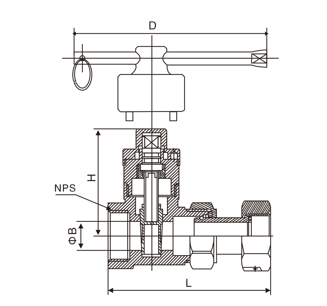 磁性(xing)鎖閉活接(jie)止回閘閥(fa)(圖1)