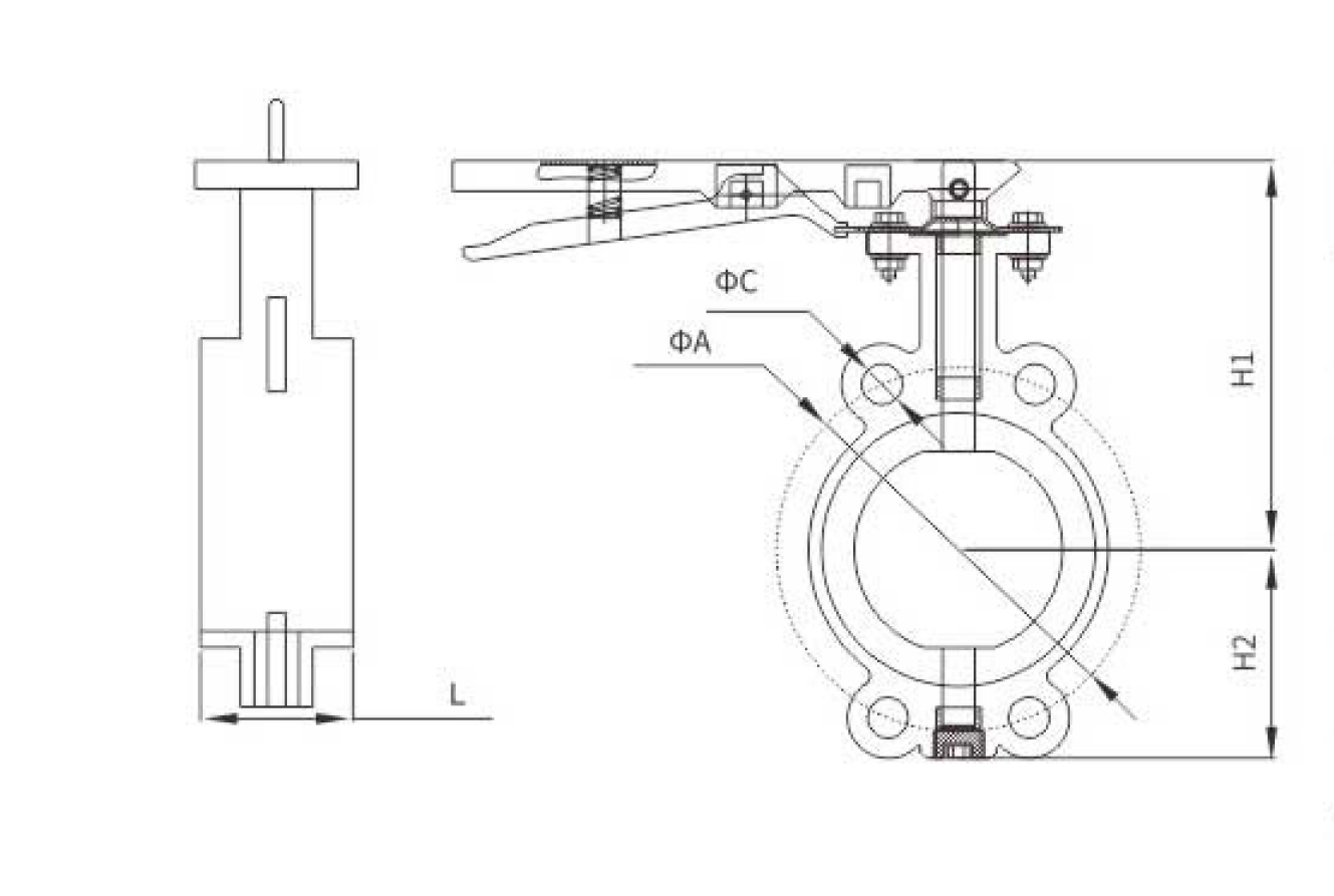 消防對(dui)夾蝶閥(圖1)